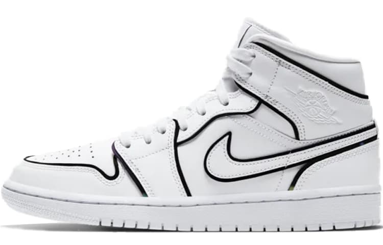 Jordan 1 Mid Iridescent Reflective White Women's