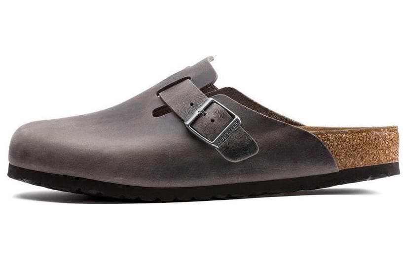 Birkenstock Boston Soft Footbed Wrap-toe Slippers Unisex Taupe Narrow Fit
