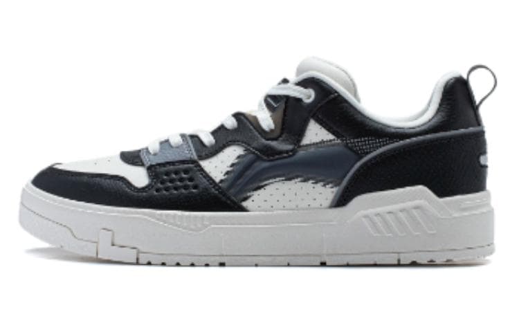 LINING Common 80s Skateboard Shoes Men Low-Top Black/White