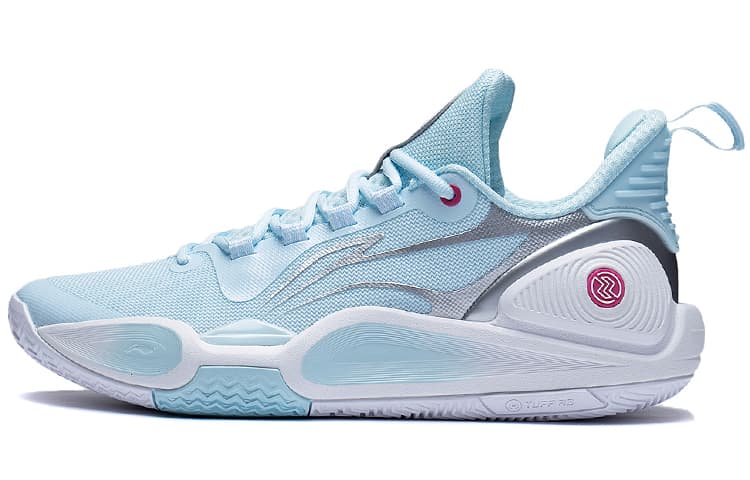 LiNing Speed 9 Cushioning Anti-Slip And Wear-Resistant Low-Top Basketball Shoes Men's Blue Silver