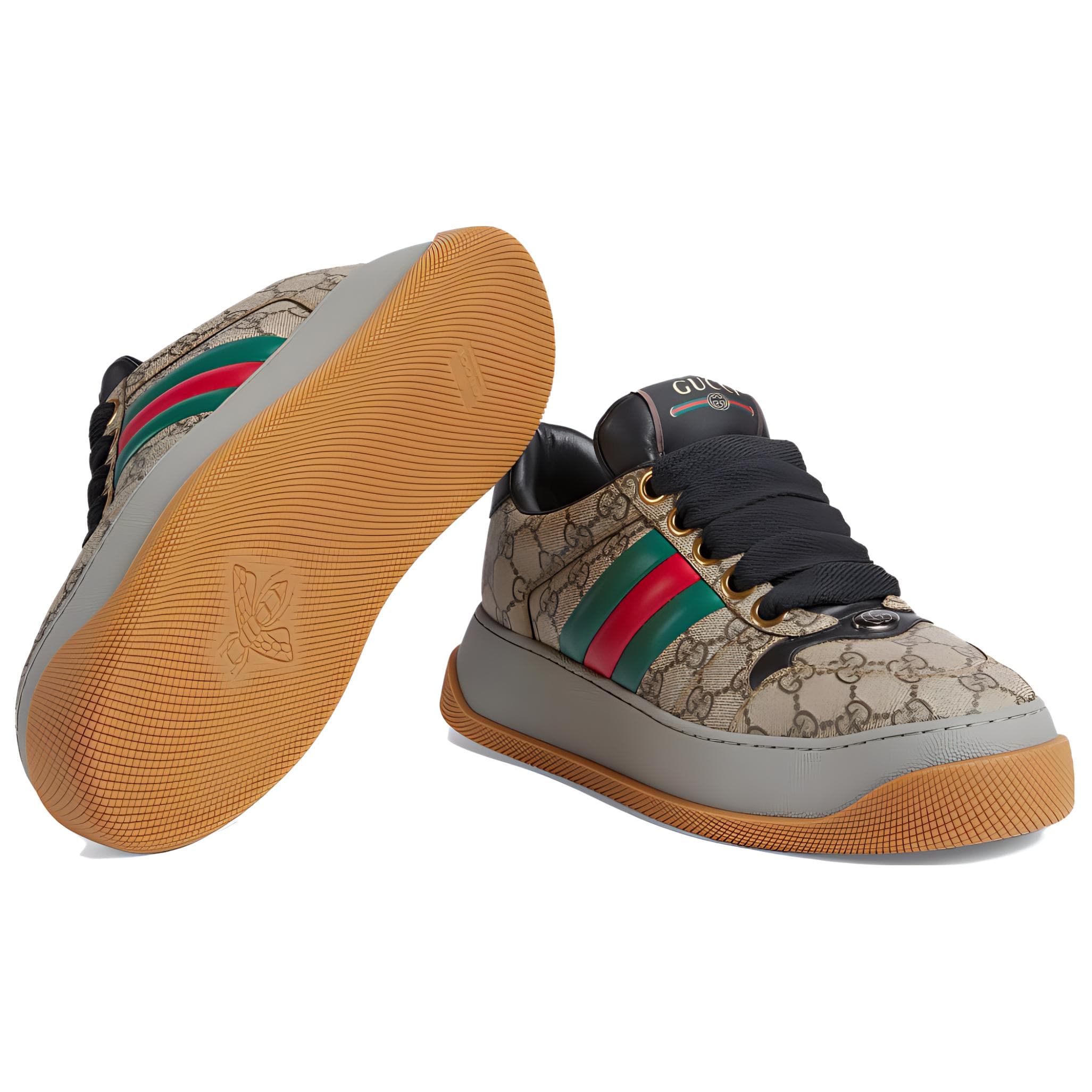 GUCCI Screener Sneaker 'GG Monogram Beige Ebony'