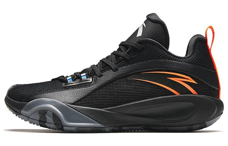 Anta Windhole 4 Abrasion-Resistant Low-Top Basketball Shoes Men's Black