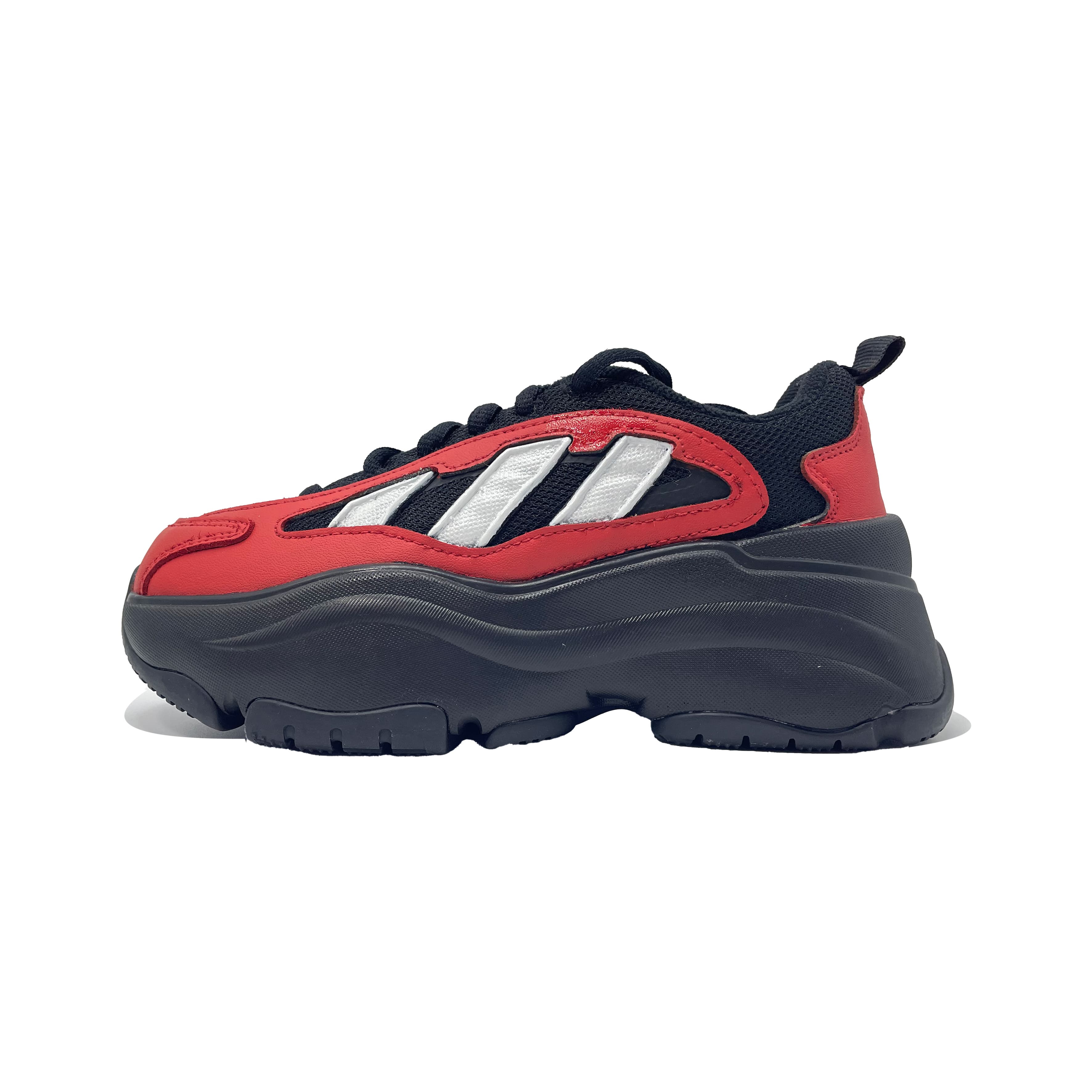 Custom adidas Originals OZGAIA Red Ink Shadow Fashion Trendy Slip-Resistant Wear-Resistant Low-Top Casual Shoes Women's Black Red