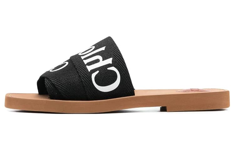 Chloé Logo Printed Slip On Sandals Women's