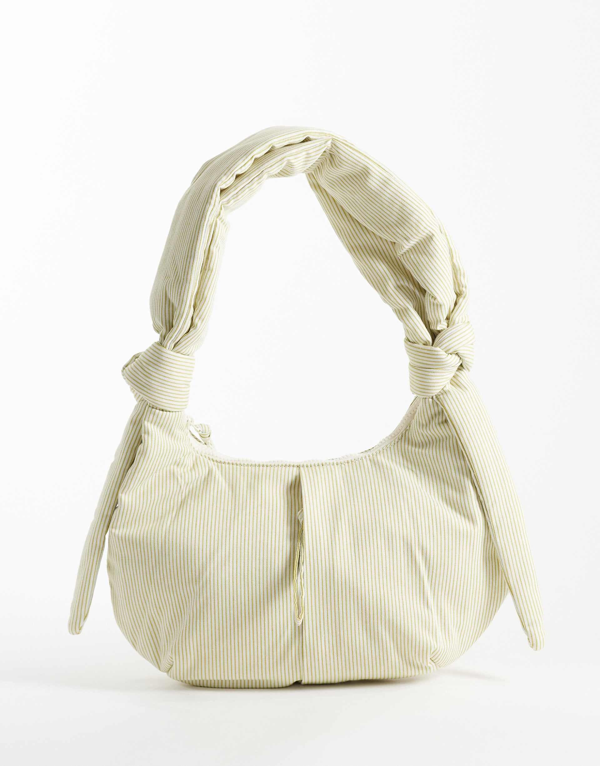 OLEND shoulder bag in lime stripes