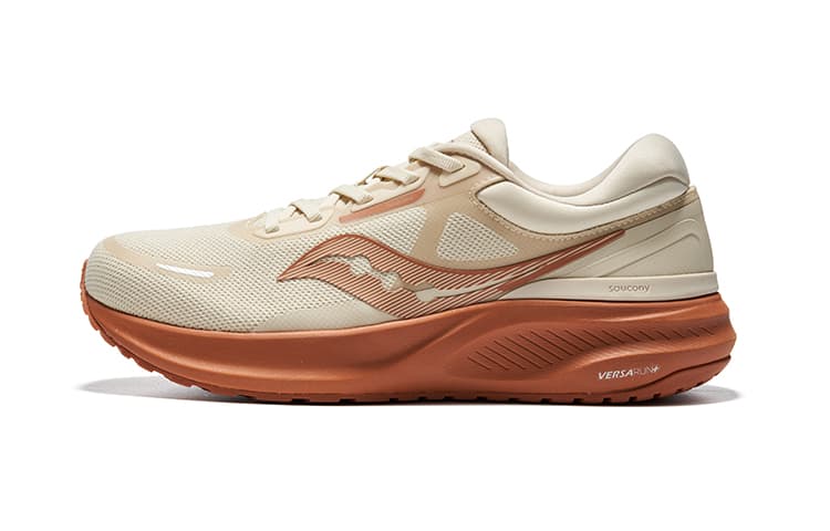 Saucony Anti-Slip Wear-Resistant Low-Top Casual Running Shoes Unisex Khaki Umber