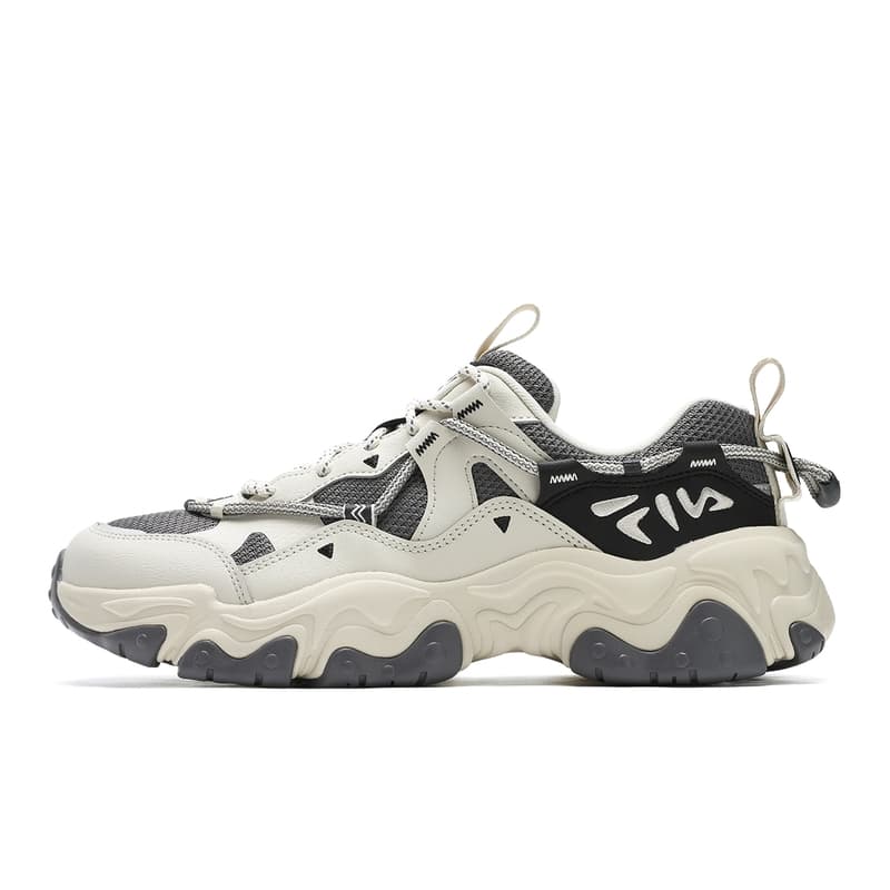 FILA Running Durable Lightweight Moisture-Wicking And Coverage Low-Top Running Shoes Men's White Gray