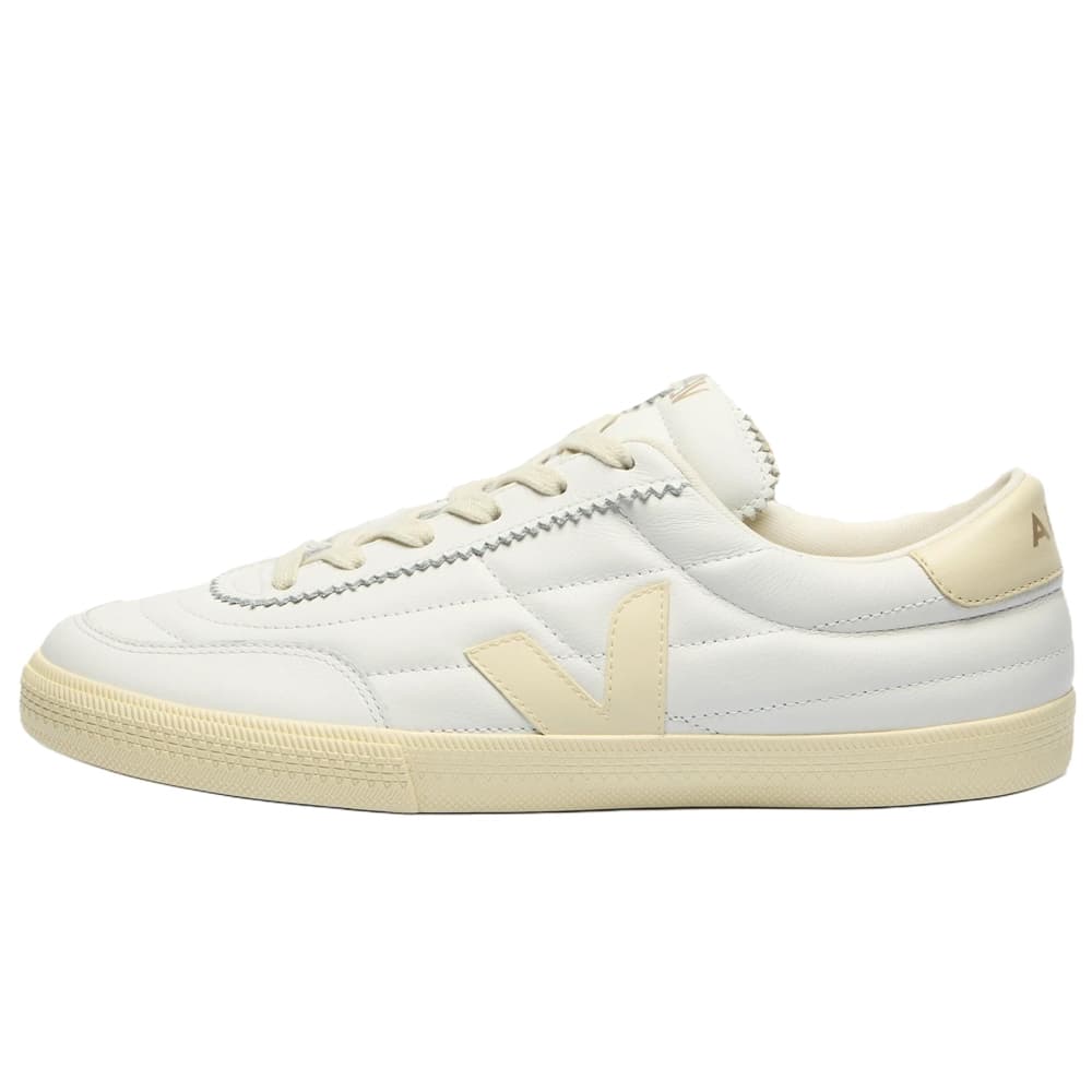 VEJA PANENKA Leather Round Toe Lace-Up Low-Top Sneakers Unisex White
