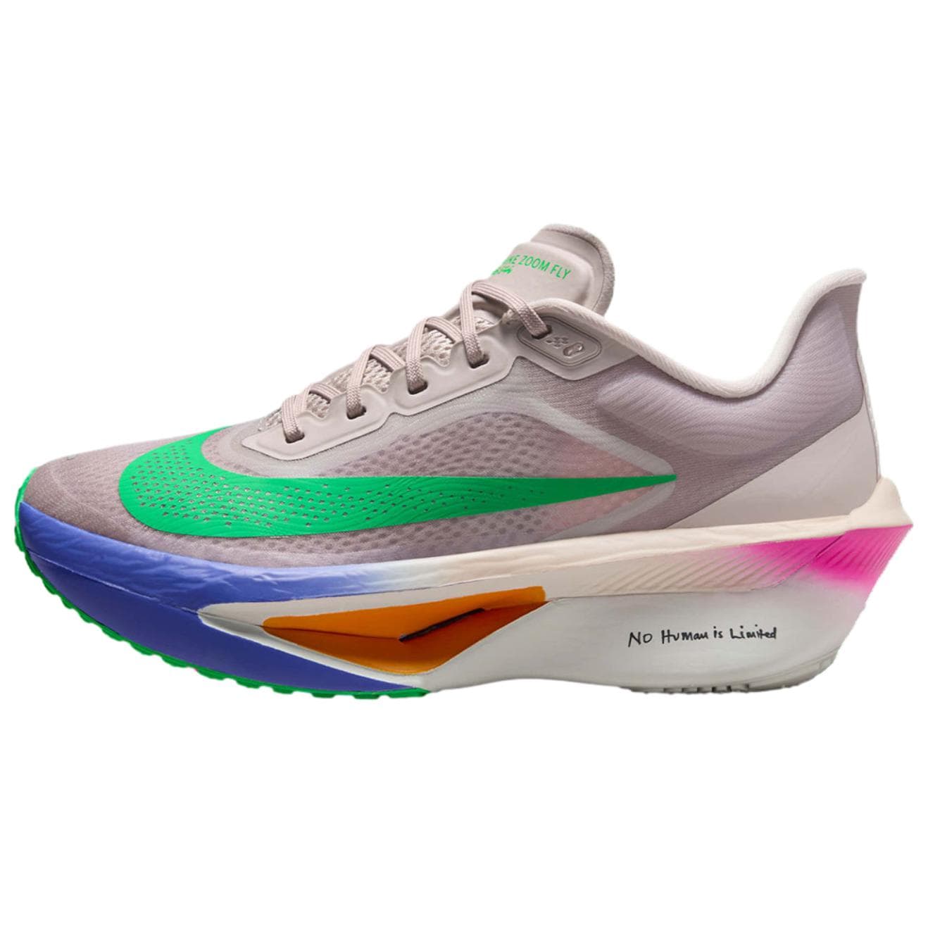 Nike Zoom Fly 6 Comfortable Versatile Breathable Support Running Shoes Women's Light Purple Green