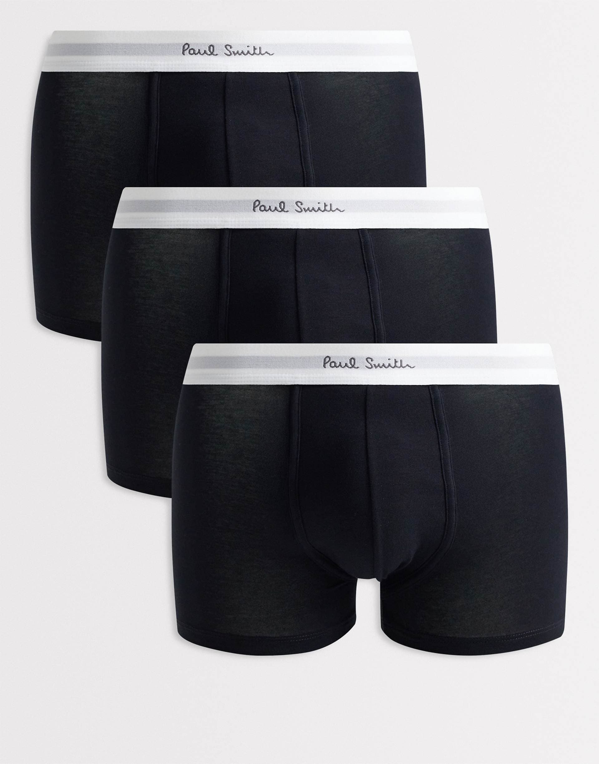 PS Paul Smith briefs 3 pack with white waistband in black