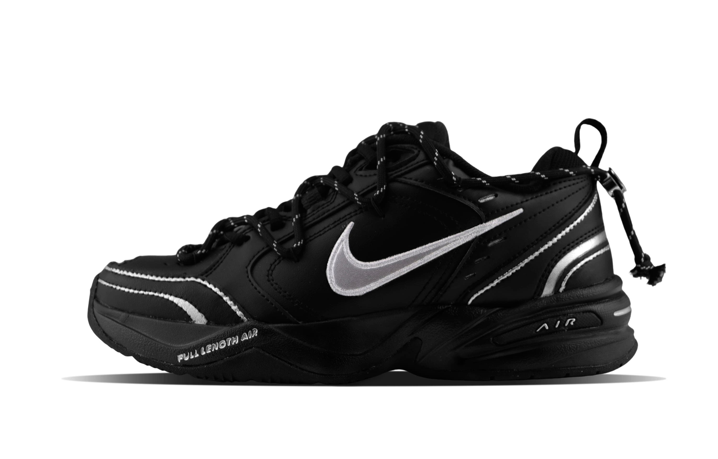 Custom SneakersNike Air Monarch 4 Wisdom Fruit Black Warrior Trendy Versatile Slip-Resistant Wear-Resistant Lightweight Low-Top Dad Shoes Unisex Black Silver