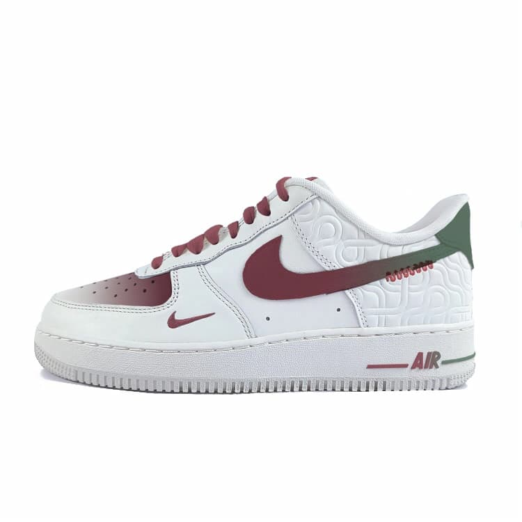 Nike Air Force 1 CNY 'Year Of The Snake' Anti-Slip Wear-Resistant Low-Top Skateboard Shoes Unisex White Red