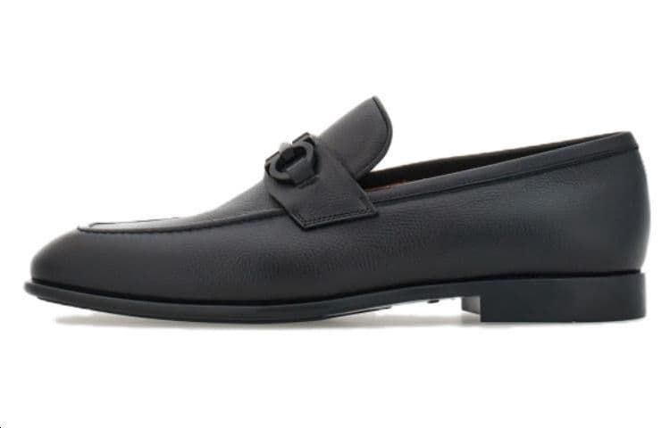 FERRAGAMO Gancini-buckle Leather Loafers