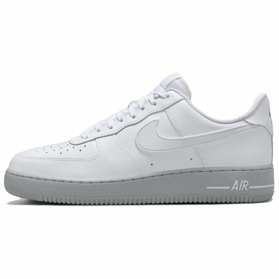 Nike Air Force 1 Anti Slip Wear Resistant Low Top Skateboard Shoes Unisex White Gray