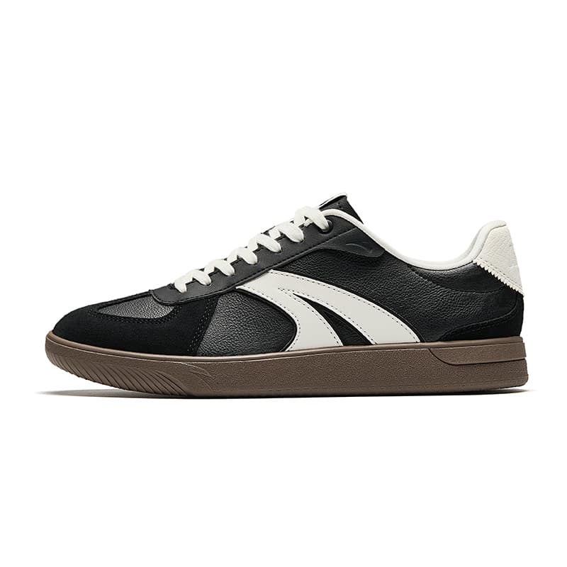 Anta German Army Trainers Wear-resistant And Lightweight Low-Top Skateboard Shoes Men's Black White