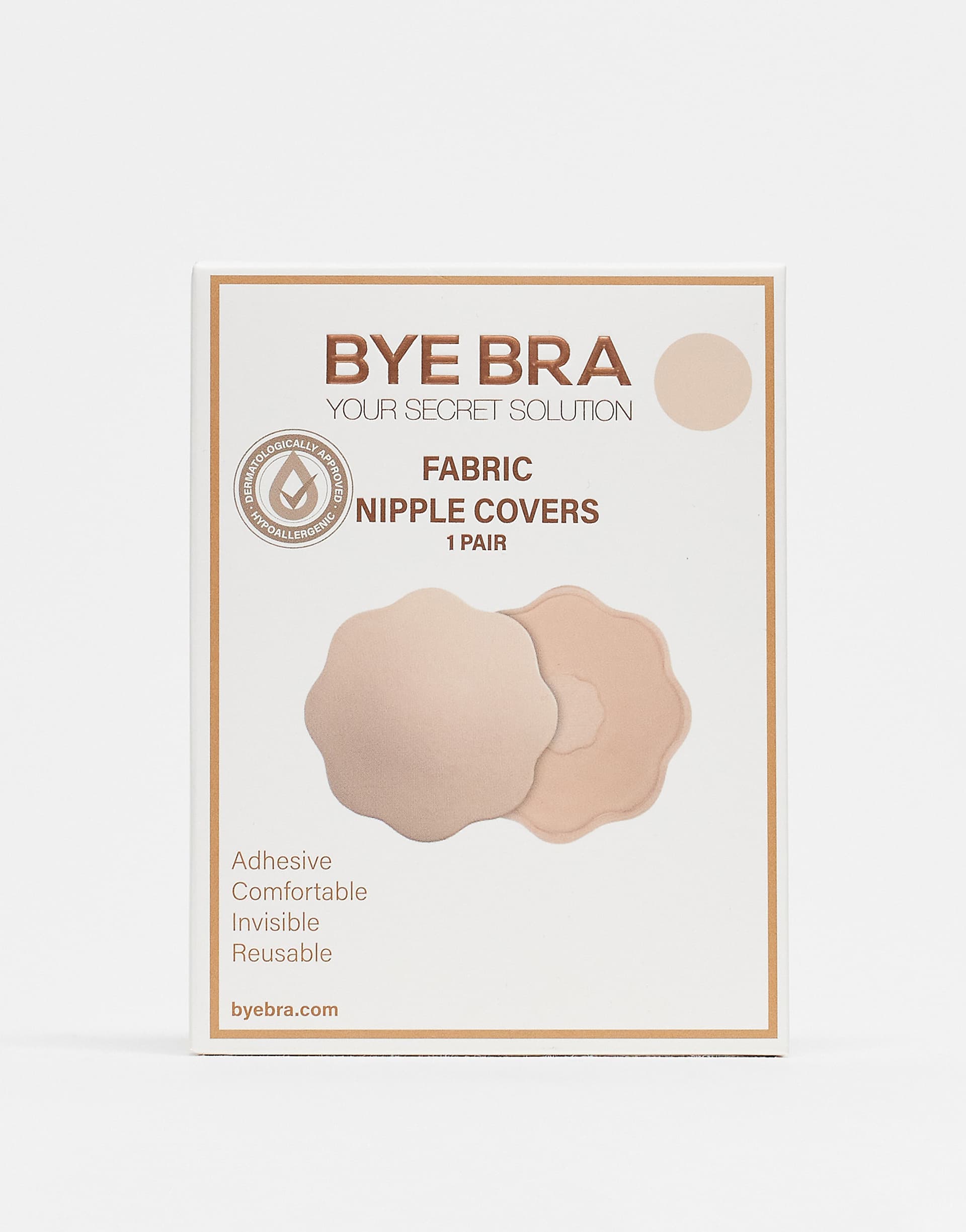 Bye Bra fabric reusable nipple covers in beige