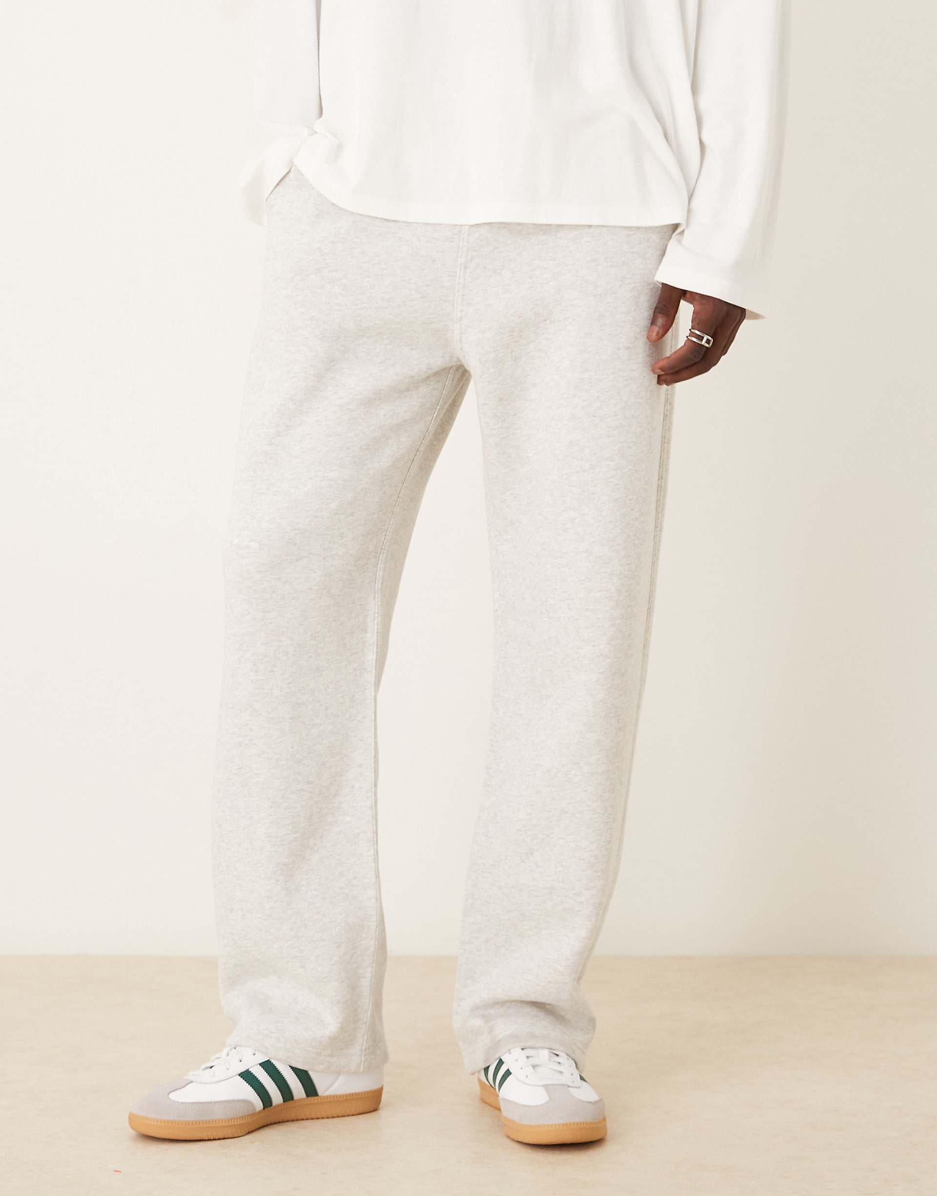 Abercrombie & Fitch baggy essential open hem sweatpants in gray