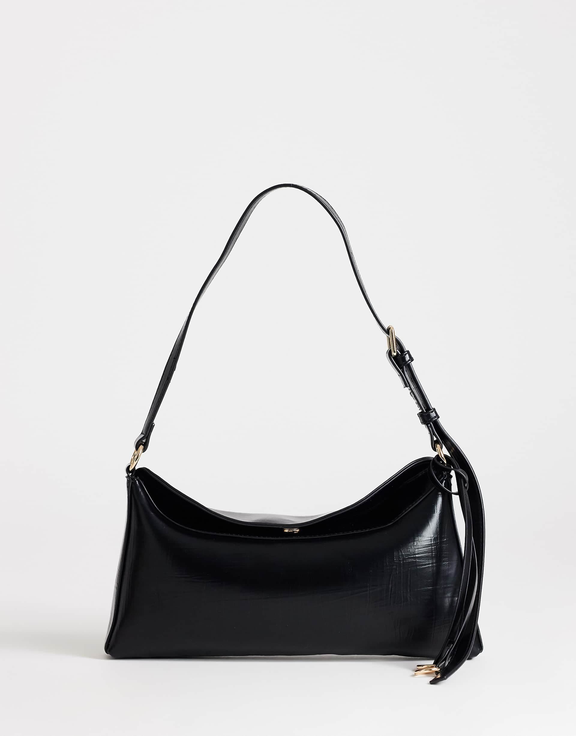 Topshop Annabel small shoulder bag in black