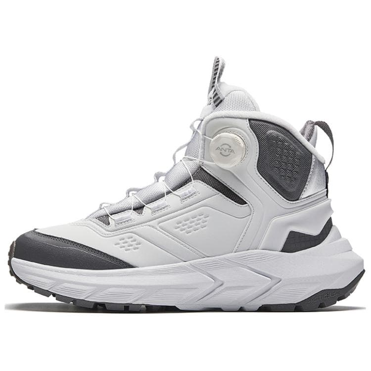 Anta Explore Wild PRO Comfort Versatile Anti-Slip Wear-Resistant High-Top Casual Lifestyle Shoes Men's White Grey
