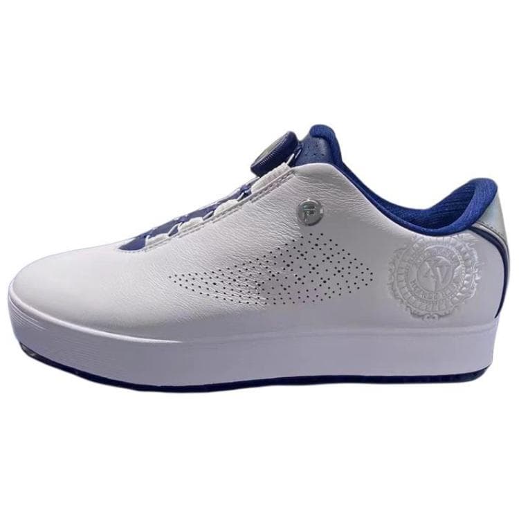 FILA On-Green Anti-Slip Wear-Resistant Low-Top Golf Shoes Men's White Blue