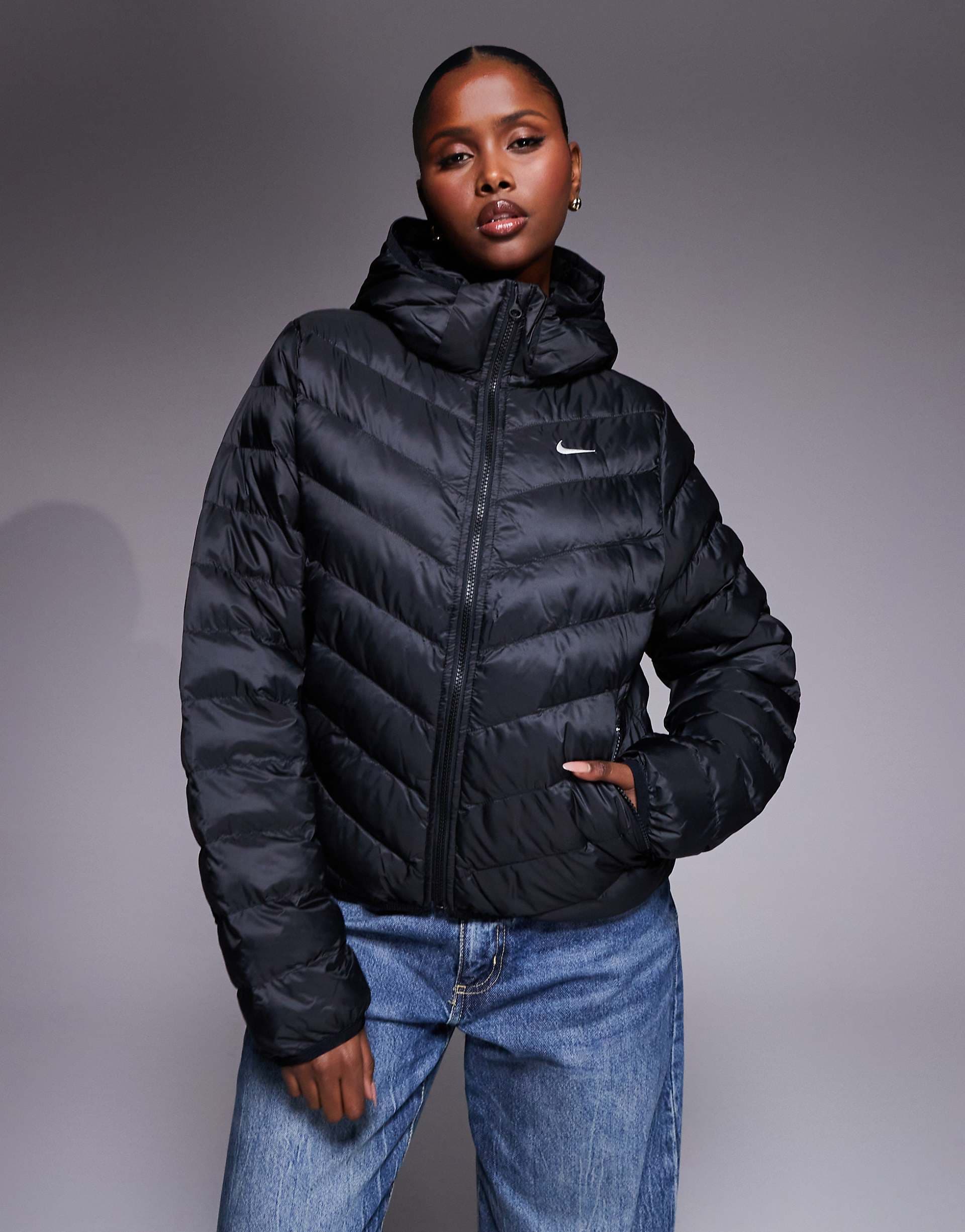 Nike Sportswear puffer jacket in black