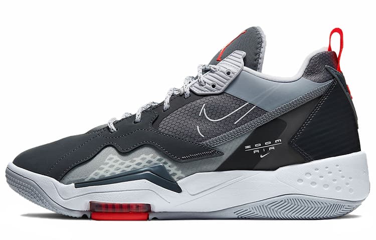 JORDAN Zoom 92 Dark Smoke Grey Gym Red