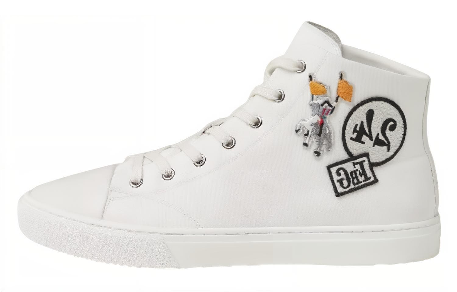 HERMES Skateboard Shoes Men High-Top White