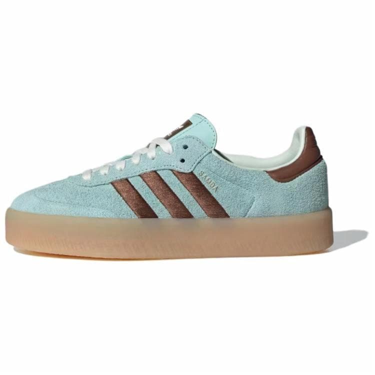 Adidas Originals SAMBAE Slip-Resistant Low-Top Skateboard Shoes Women's Light Green