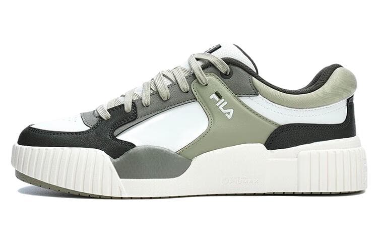 FILA BLOCKS Low-Top Skateboard Shoes Men's White Green