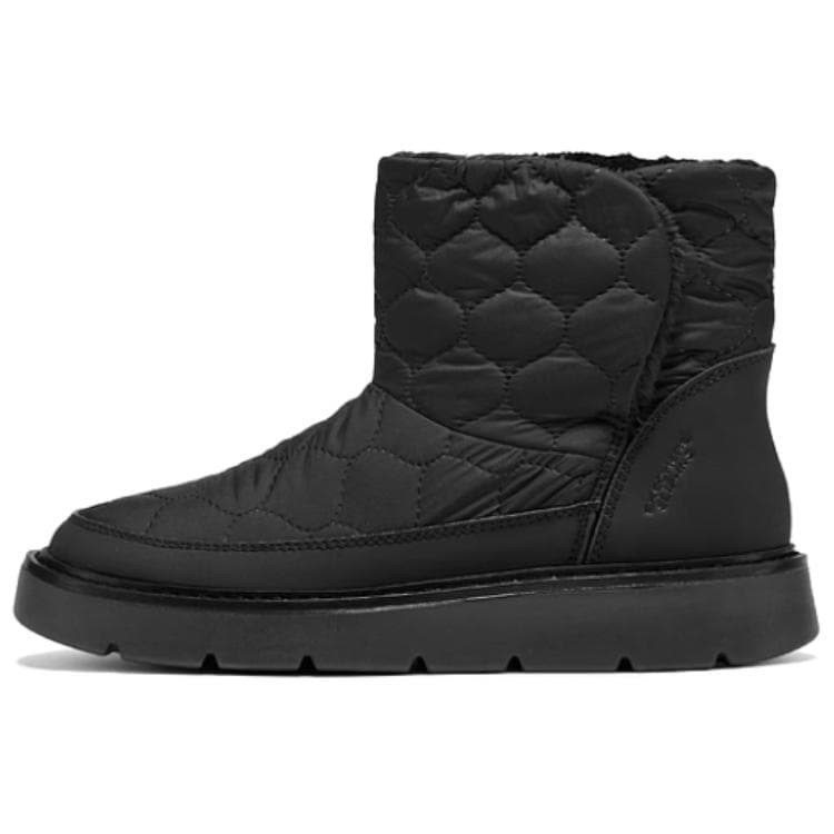 Skechers Modern Comfort Warm Slip-On Easy On/Off Winter Fleece-Lined Outdoor Travel Comfortable Versatile Puffer Boots Mid-Calf Snow Boots Women's Black