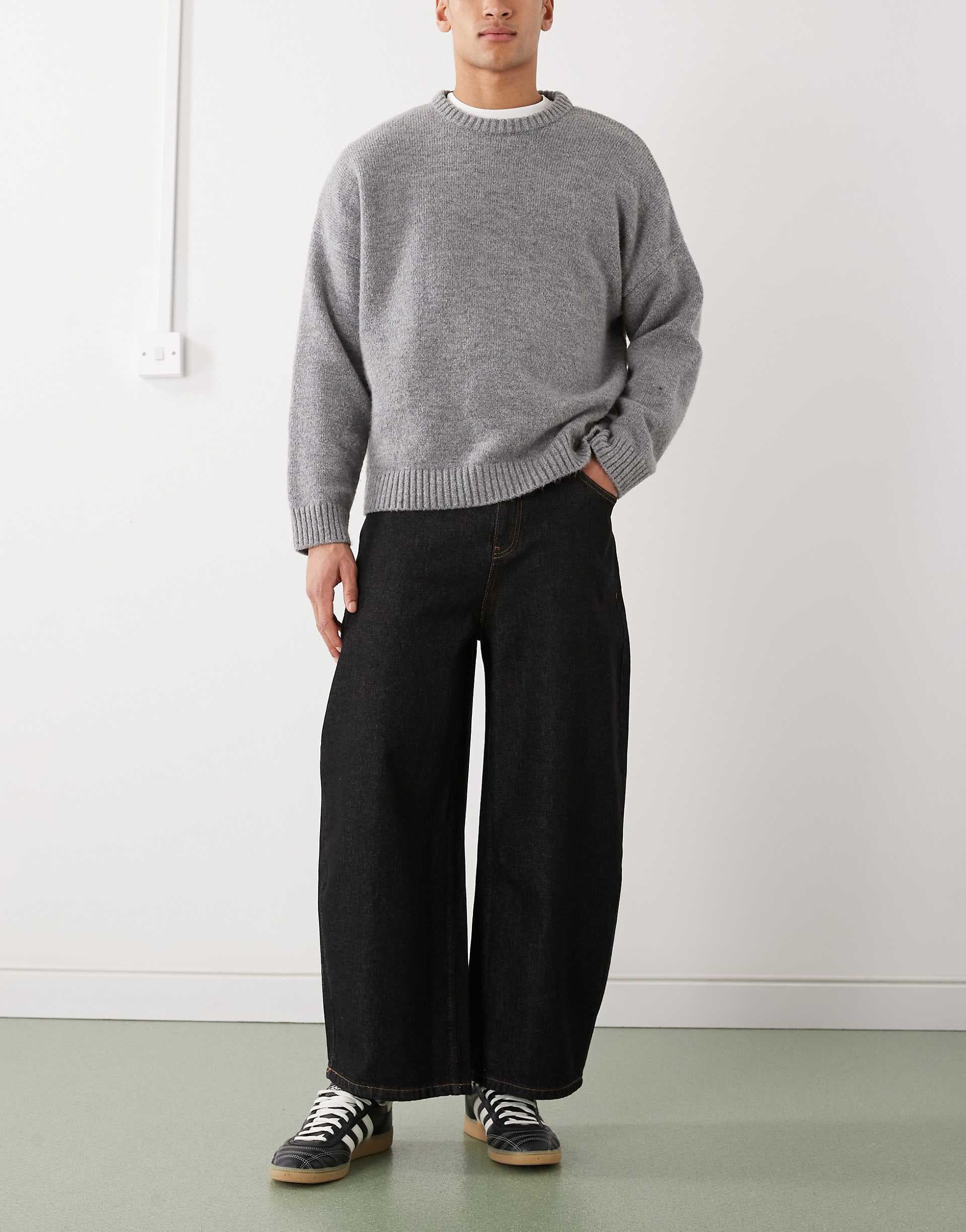 Reclaimed Vintage western baggy jeans in black