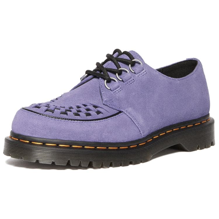 Dr. Martens ORIGINALS Ramsey Split Leather Comfort Versatile Low-Top Casual Shoes Unisex Purple