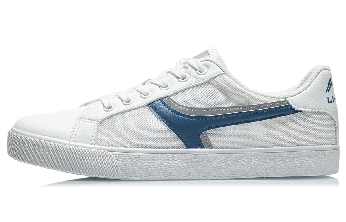 LiNing Low-Top Skateboard Shoes Men's White Blue