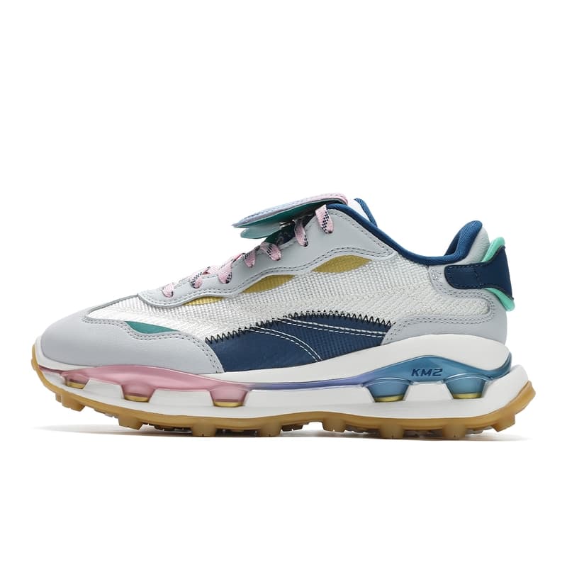 FILA KM2 PO Slip-Resistant Casual Shoes Women's Milk White Lunar Rock Gray
