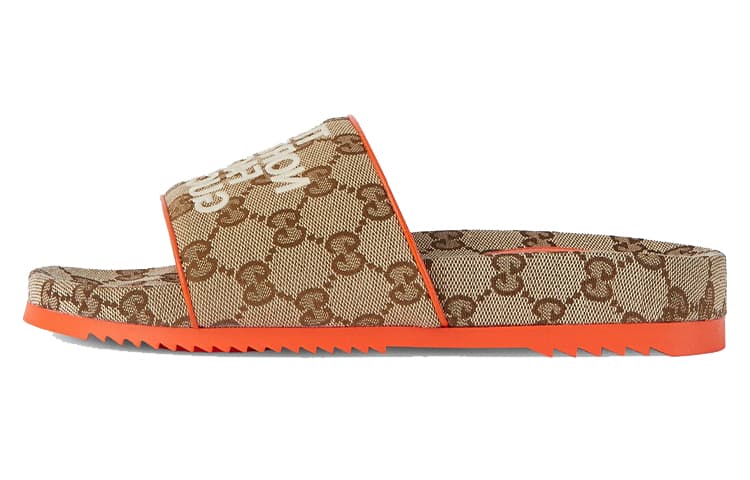 GUCCI X The North Face Slide Beige Orange Monogram