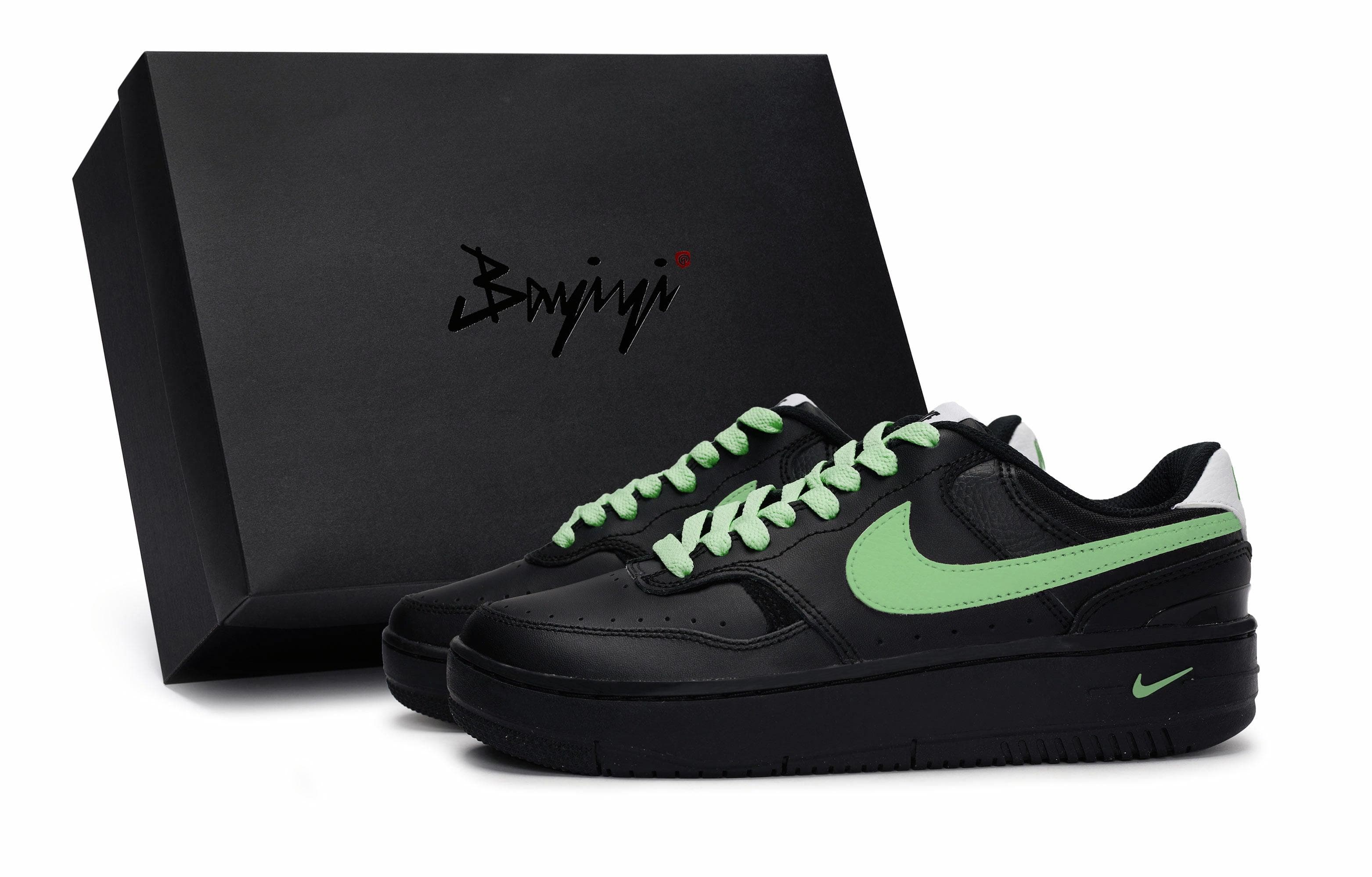 Nike Gamma Force Wear-Resistant Low-Top Skateboard Shoes Women's Black Green