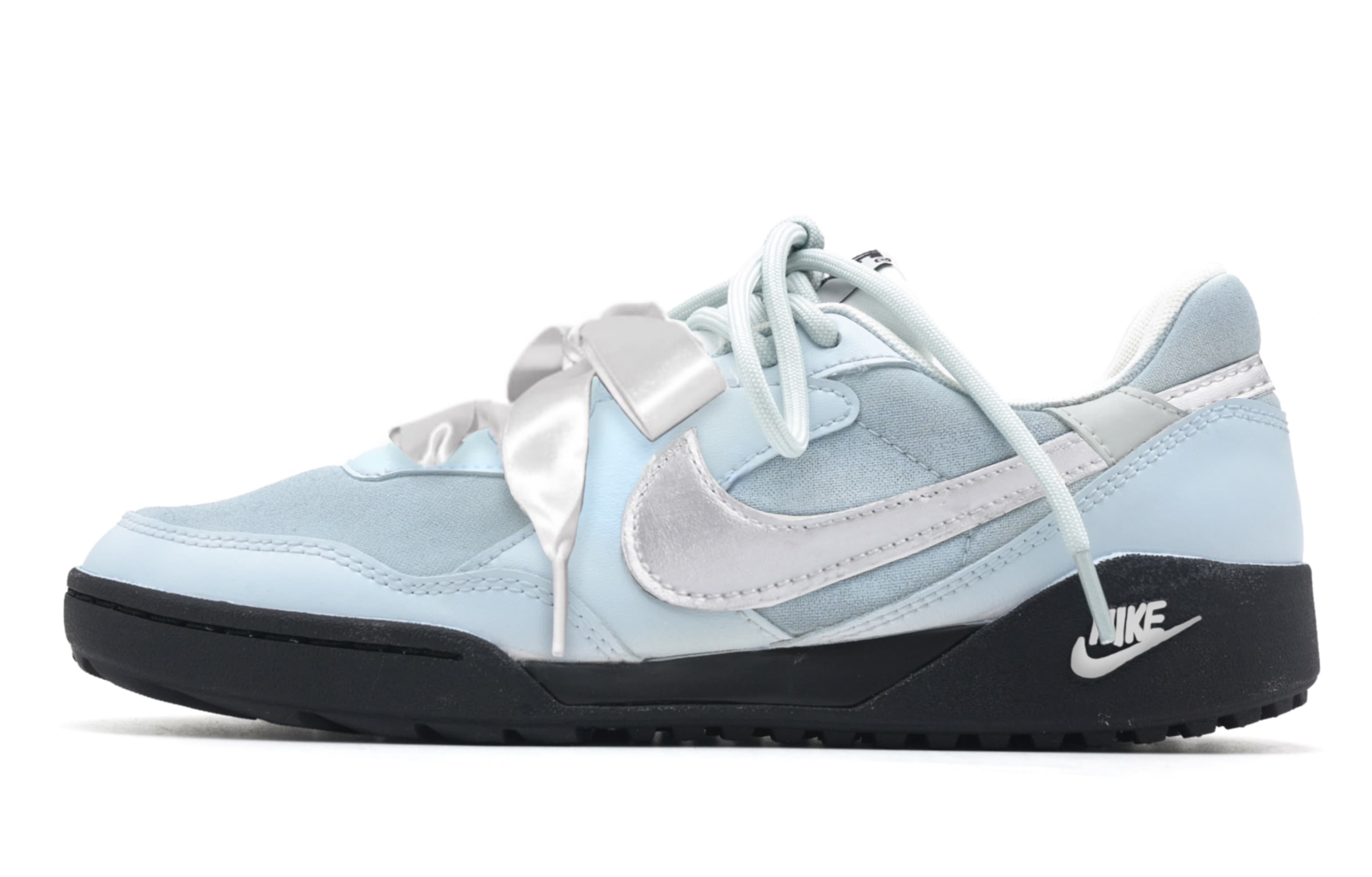 CustomNike Terra Manta Banana Leaf Night Rain Miu Series Bow Sweet Cool Sweet Girl Spicy Girl Cute Fresh Niche Versatile Heightening Anti-Slip Low-Top Skate Shoes Unisex Ice Mist Blue