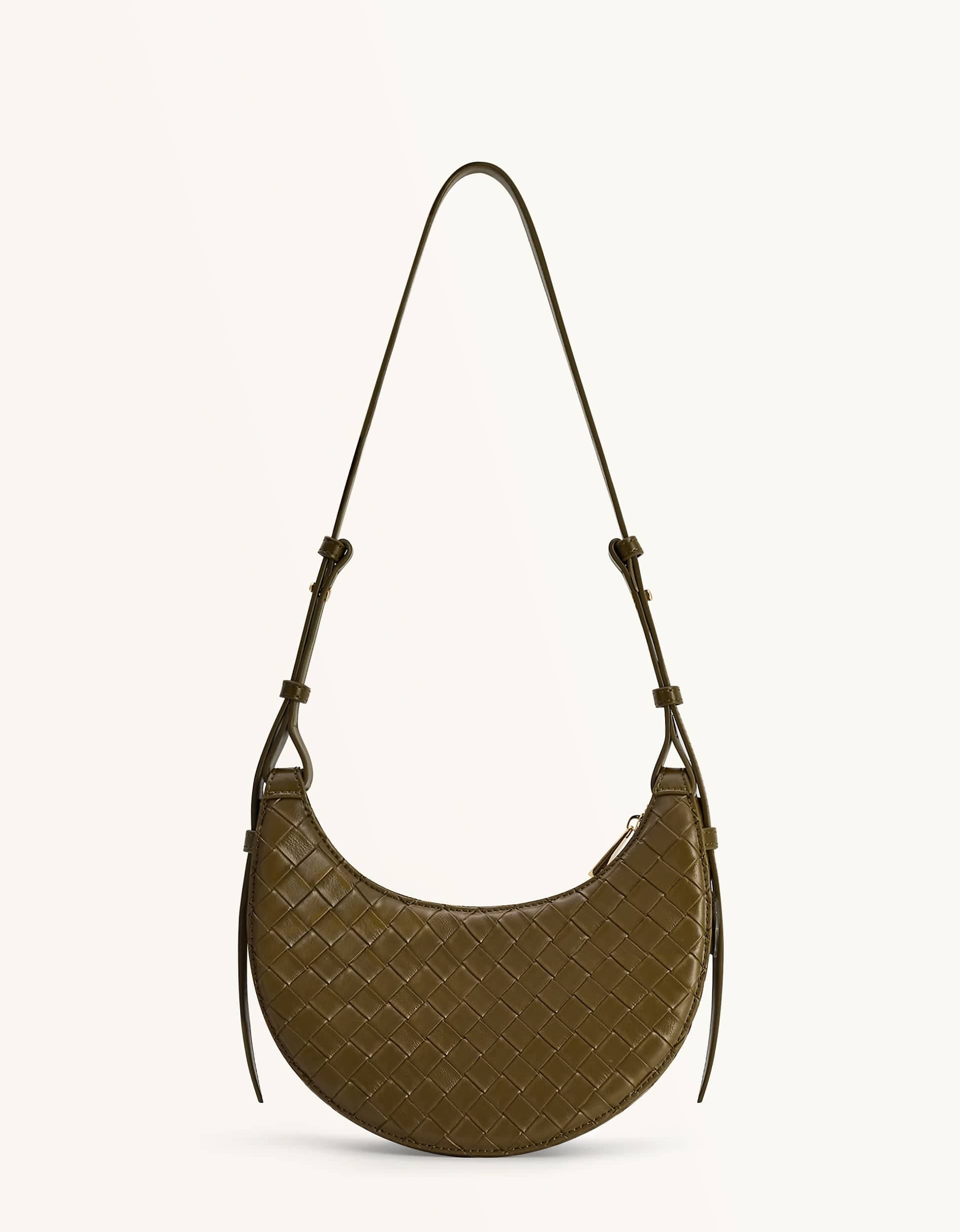 JW PEI Sharon shoulder bag in olive weave