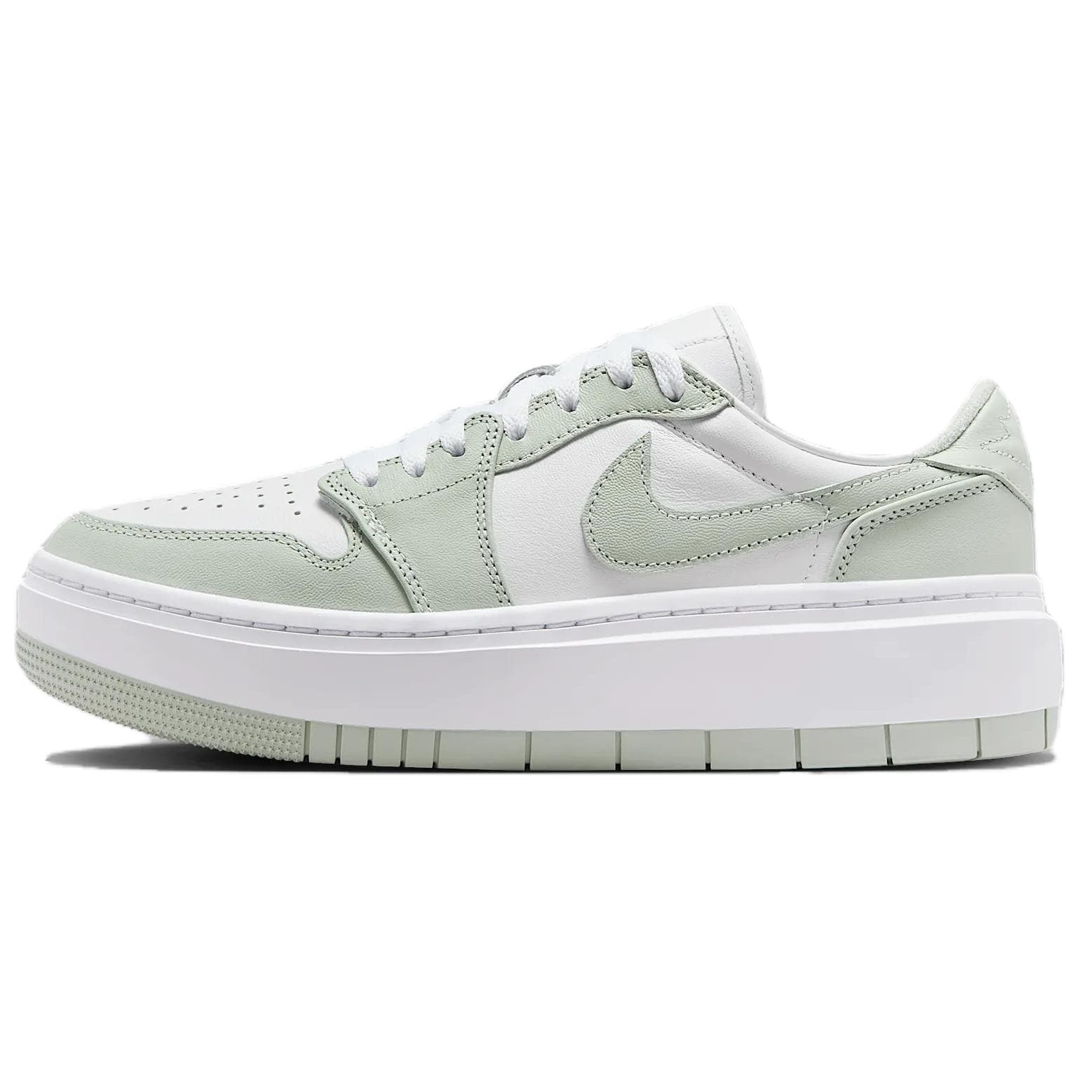 Jordan Air Jordan 1 Anti-Slip Wear-Resistant Low-Top Skateboard Shoes Women's Green White