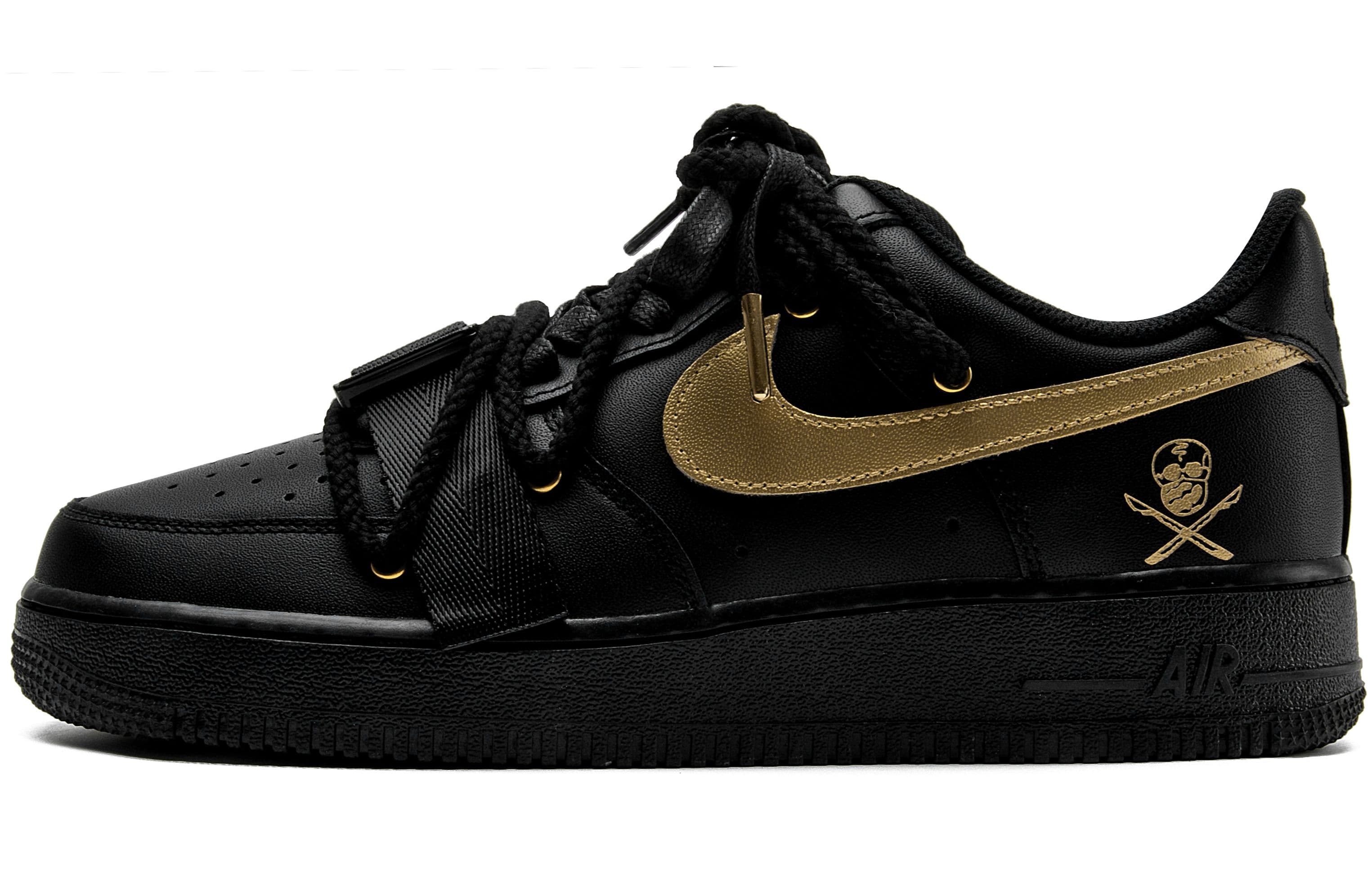 Nike Air Force 1 Skateboard Shoes Unisex Low-Top Black
