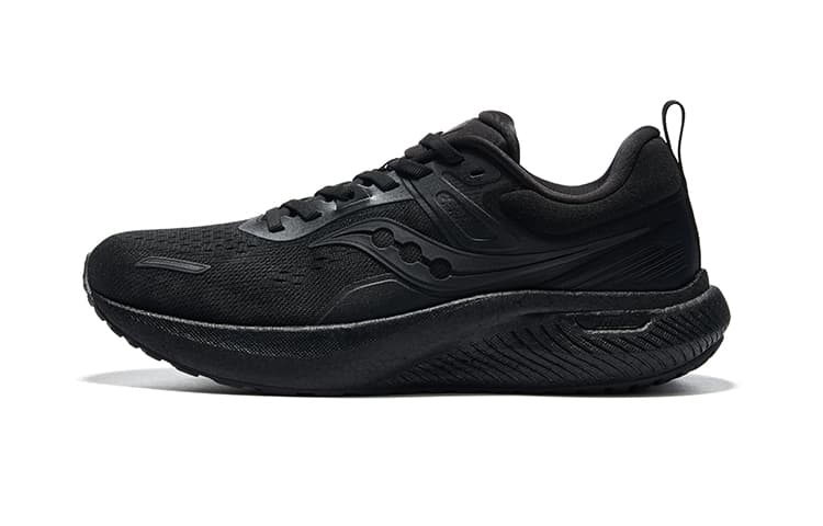 Saucony Runshield Cushioning Low-Top Casual Running Shoes Unisex Black