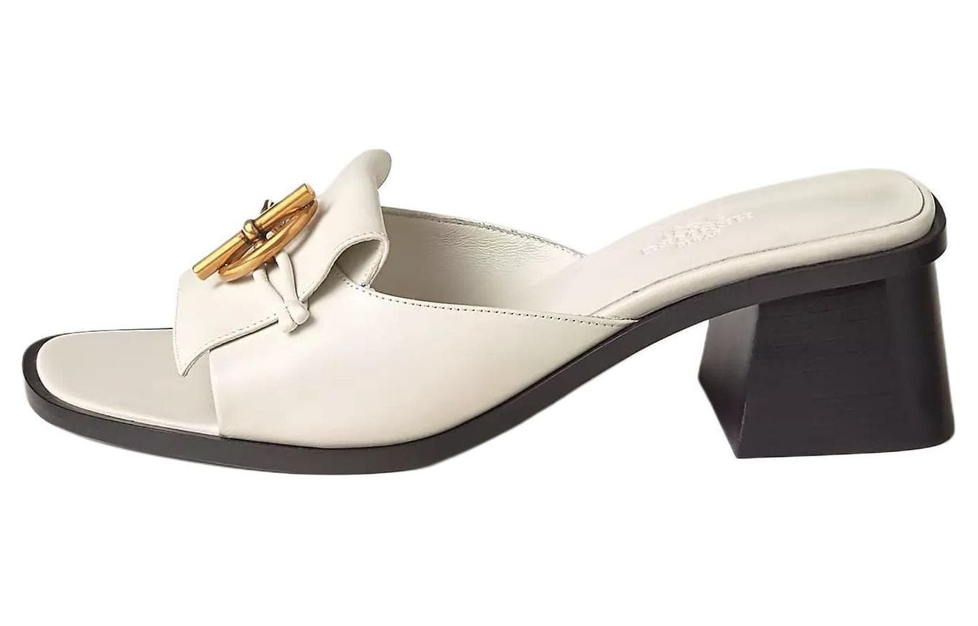 HERMES Slide Slippers Women's White