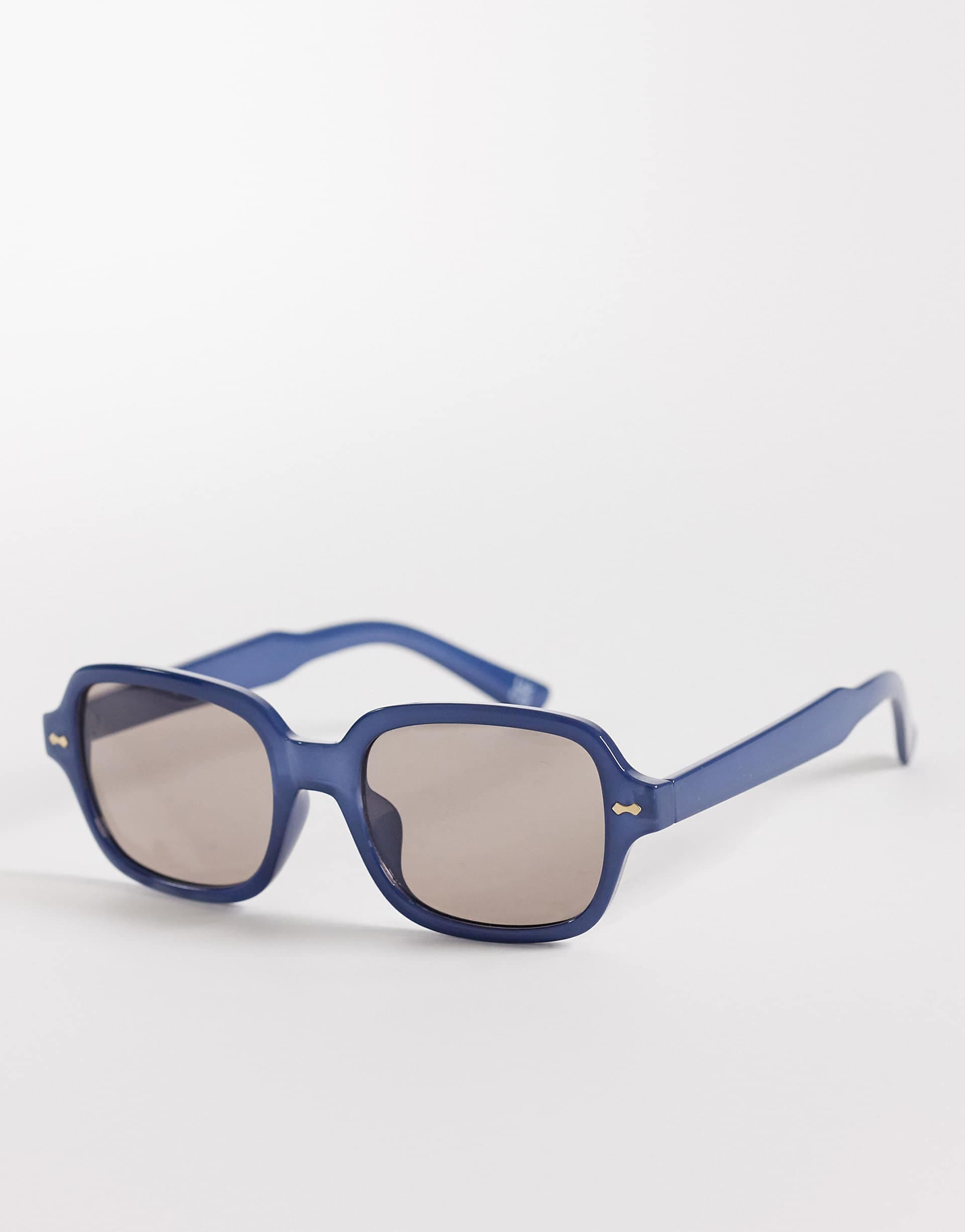 ASOS DESIGN square frame sunglasses in blue