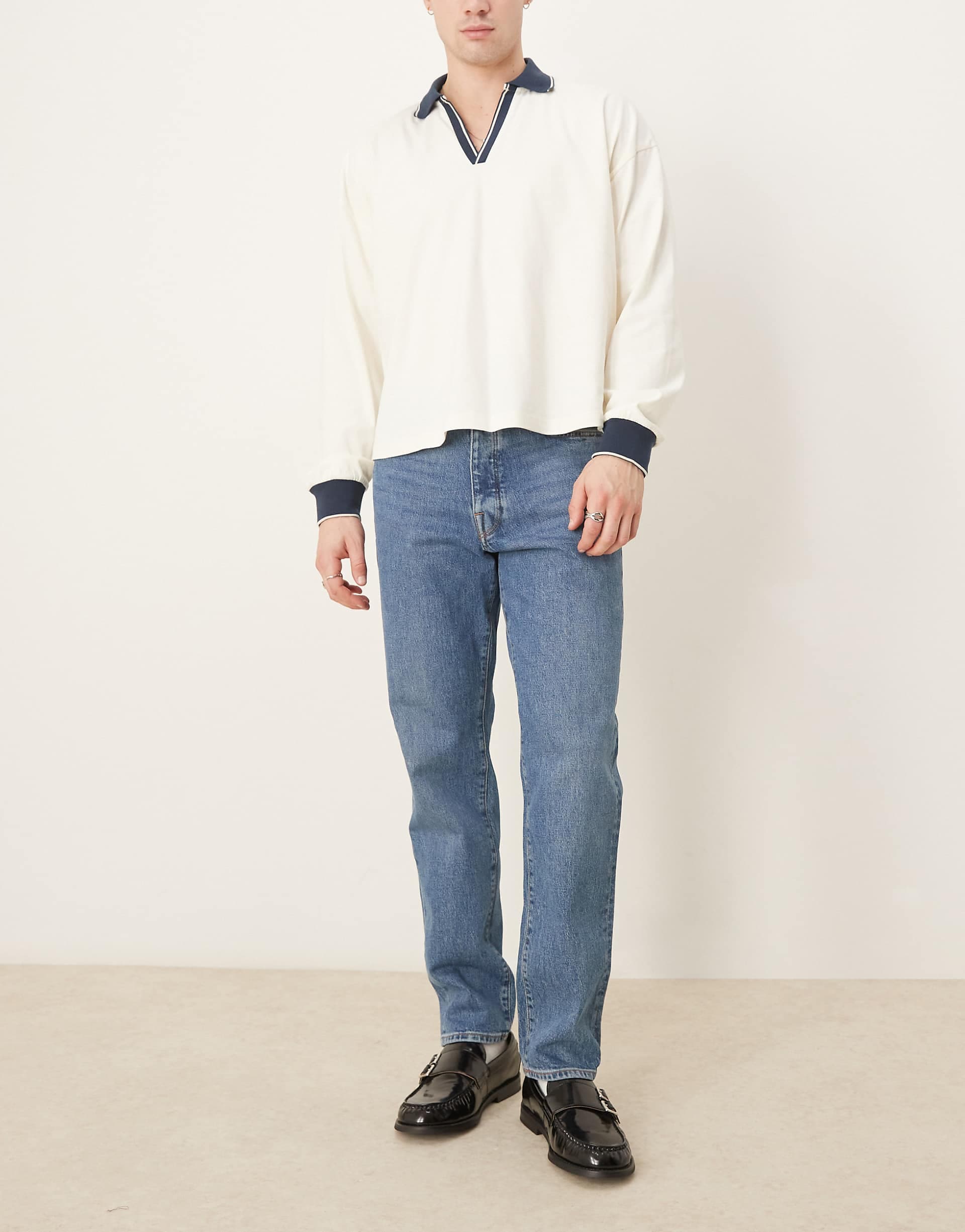 Selected Cole regular tapered fit jeans in blue wash