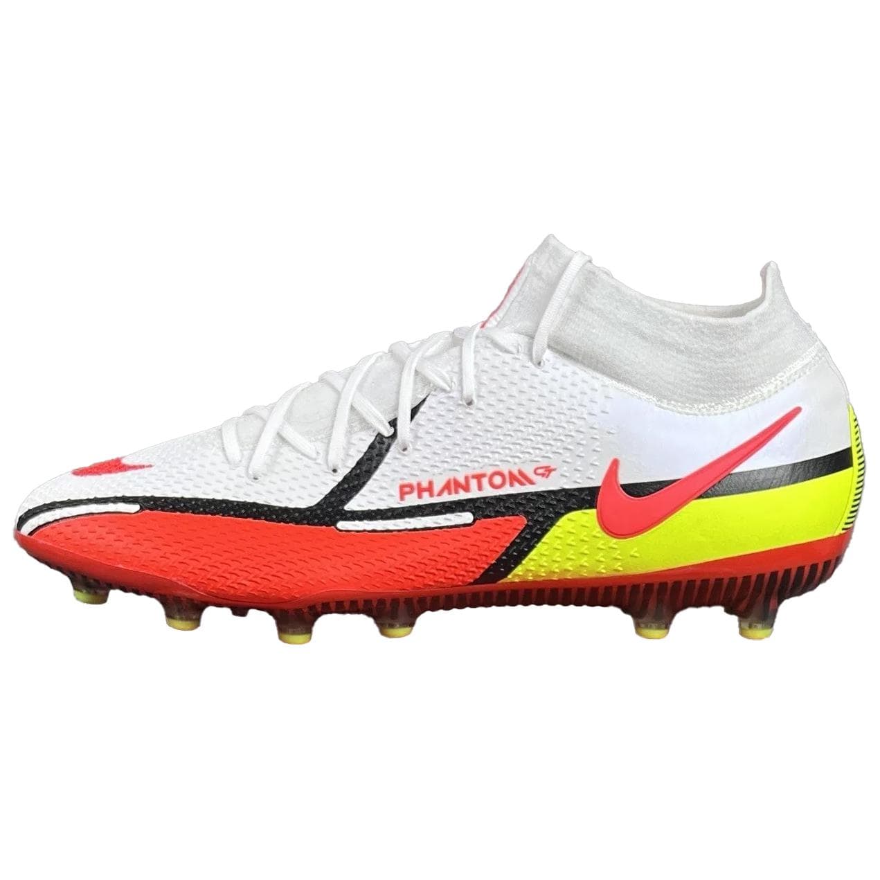 Nike Phantom GT2 Elite DF AG-Pro Comfort AG (Artificial Grass) Anti-Slip Wear-Resistant Soccer Cleats Men's White Red