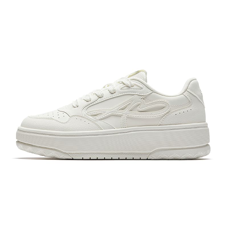 Anta Clear Breeze Slip Resistant Abrasion Resistant Low top Skateboard Shoes Women's Ivory White