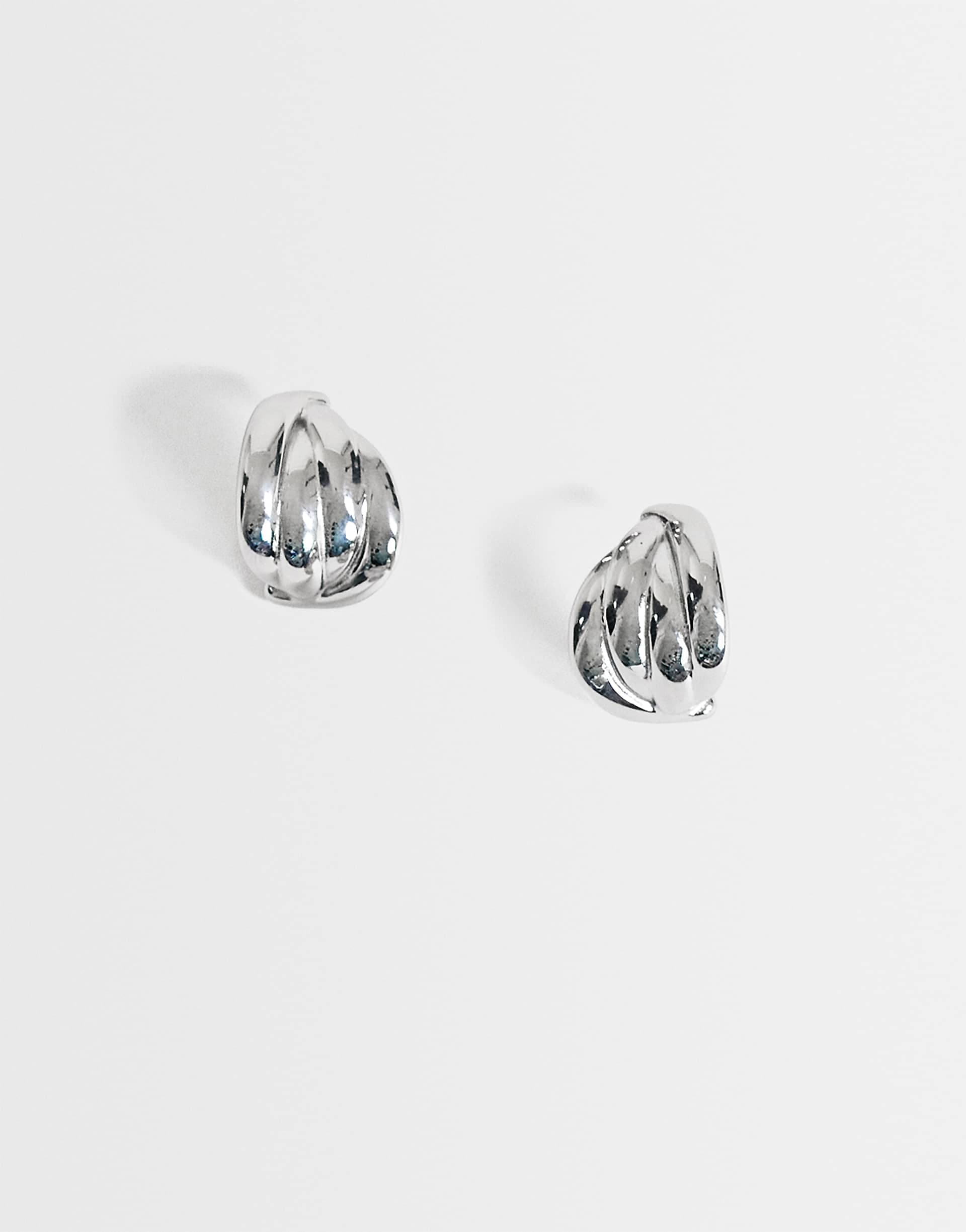 Topshop Emry waterproof stainless steel stud earrings in silver tone