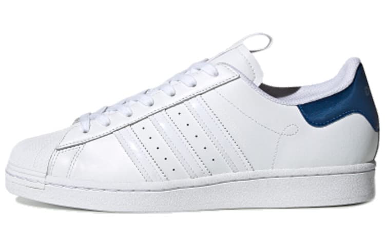 Adidas Originals Superstar Retro Low Top Skate Shoes Unisex White Blue
