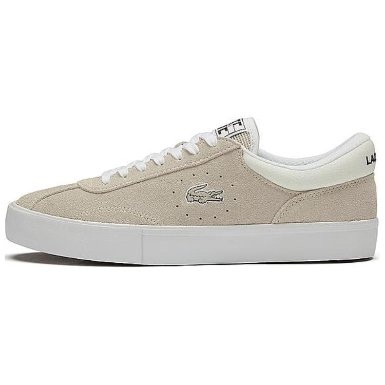 LACOSTE Skateboard Shoes Men Low-Top Light Brown