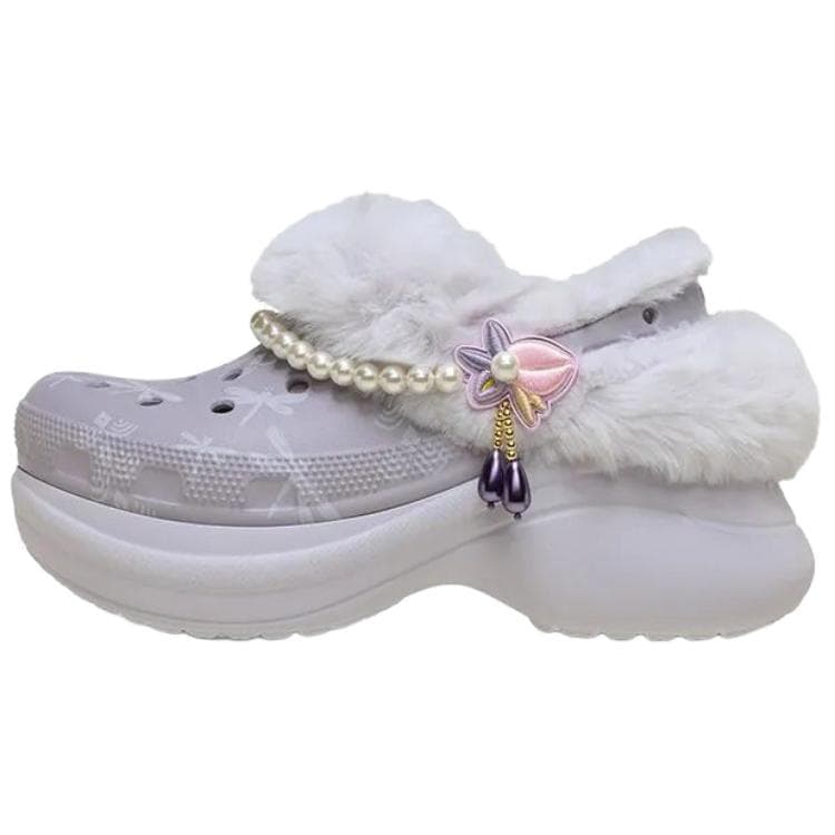 Crocs Little Whale Pear Blossom Moon Fashion Versatile Clogs Women's Misty Purple